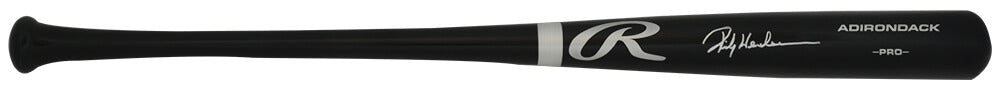 Rickey Henderson Signed Rawlings Pro Black Baseball Bat