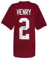 Derrick Henry Signed Maroon Custom College Football Jersey - (Beckett)
