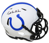 Ted Hendricks Signed Colts Lunar Eclipse White Matte Riddell Speed Mini Helmet