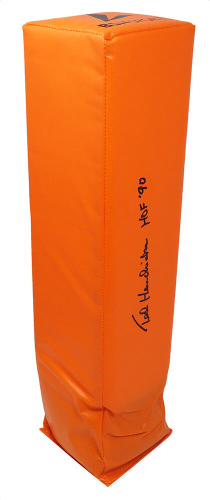 Ted Hendricks Signed Orange Endzone Football Pylon w/HOF'90