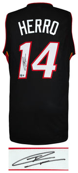 Tyler Herro Signed Black Custom Basketball Jersey - (Beckett)