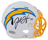 Justin Herbert Signed Los Angeles Chargers White 2020 Style Riddell Speed Mini Helmet - (Fanatics)