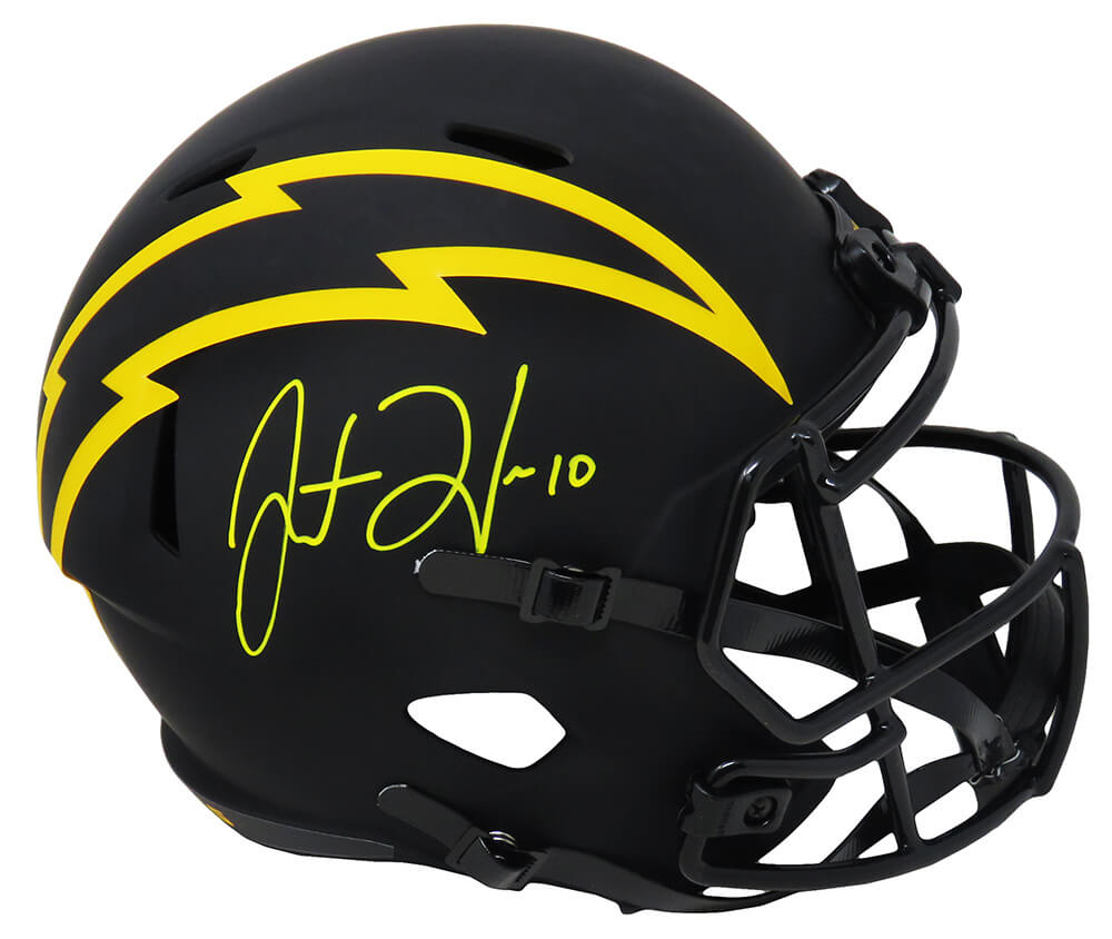 Justin Herbert Signed Los Angeles Chargers Eclipse Riddell Full Size Speed Replica Helmet (Beckett)
