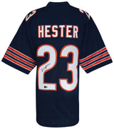 Devin Hester Signed Navy Custom Football Jersey - (Beckett)