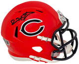 Devin Hester Signed Chicago Bears 2022 Alternate Orange Riddell Speed Mini Helmet - (Beckett)