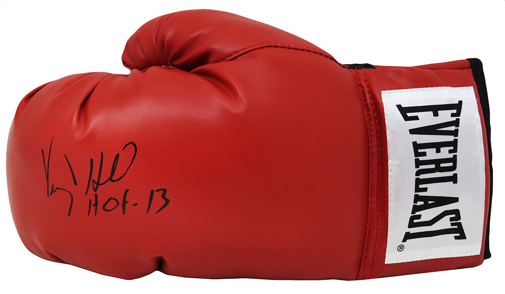 Virgil Hill Signed Everlast Red Boxing Glove w/HOF'13