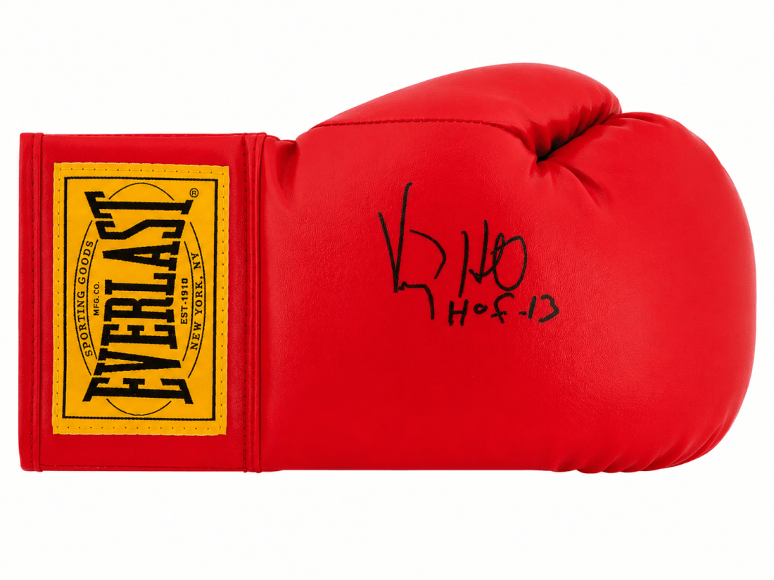 Virgil Hill Signed Everlast Red Full Size Boxing Glove w/HOF'13