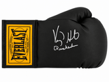 Virgil Hill Signed Everlast Black Full Size Boxing Glove w/Quicksilver