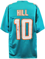 Tyreek Hill Signed Teal Custom Football Jersey