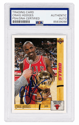 Craig Hodges Signed Chicago Bulls 1991 Upper Deck Basketball Trading Card #148 - (PSA Encapsulated)