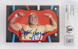 Hulk Hogan Signed WWF 1985 Topps Wrestling Sticker Card #11 (Beckett Encapsulated/ Auto Grade 10)