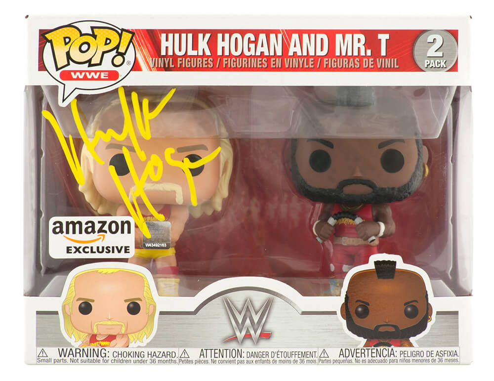 Hulk Hogan Signed WWE Hulk Hogan And Mr. T Funko Pop Doll