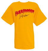 Hulk Hogan Signed Hulkamania Yellow Wrestling T-Shirt w/Hulkster Signature