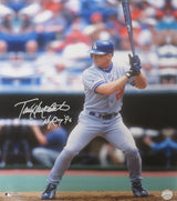 Todd Hollandsworth Signed Los Angeles Dodgers Batting Action 16x20 Photo w/NL ROY 96