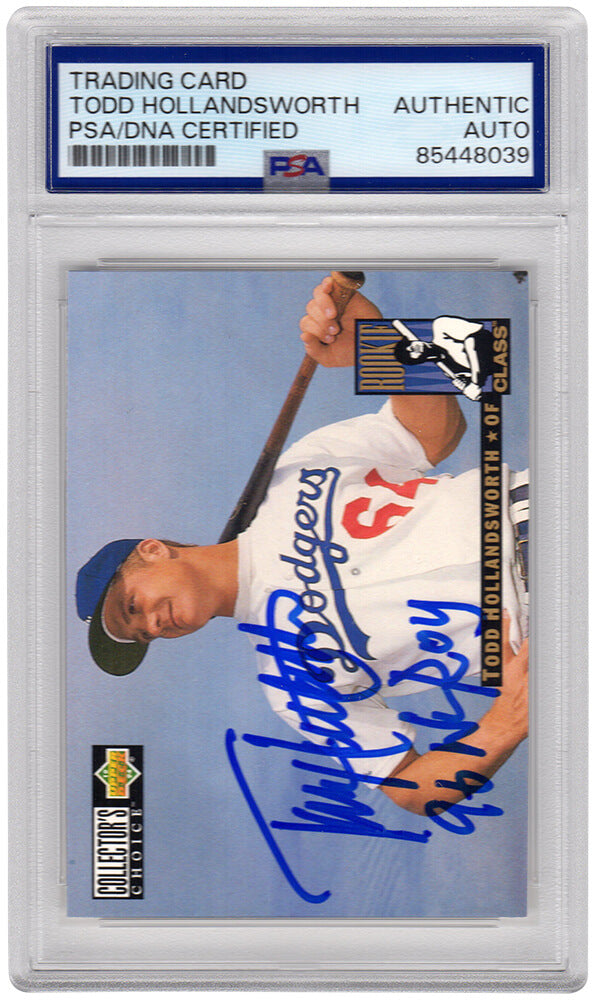 Todd Hollandsworth Signed Dodgers 1994 Collector's Choice Rookie Card #658 w/NL ROY 96 - (PSA Encapsulated)