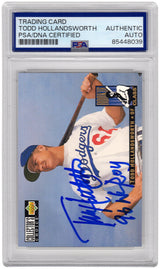 Todd Hollandsworth Signed Dodgers 1994 Collector's Choice Rookie Card #658 w/NL ROY 96 - (PSA Encapsulated)