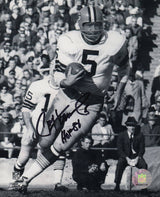 Paul Hornung Signed Green Bay Packers B&W Running With Football 8x10 Photo w/HOF'86