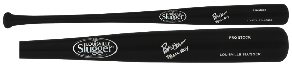 Bob Horner Signed Louisvill Slugger Pro Stock Black Baseball Bat w/78 NL ROY