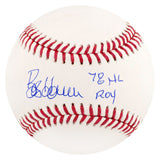 Bob Horner Signed Rawlings MLB Baseball w/78 NL ROY