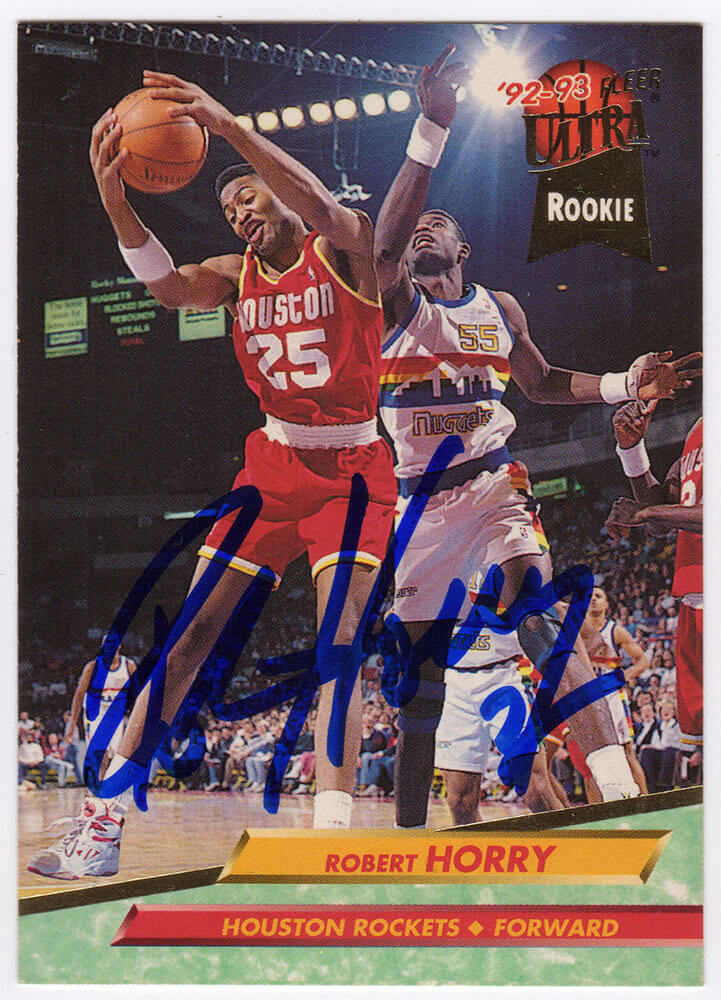 Robert Horry Signed Houston Rockets 1992 Fleer Ultra Rookie Basketball Card #271