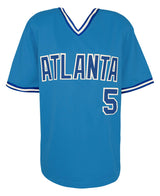 Bob Horner Signed Baby Blue Throwback Custom Baseball Jersey w/78 NL ROY