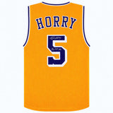 Robert Horry Signed Gold Custom Basketball Jersey w/Big Shot Rob