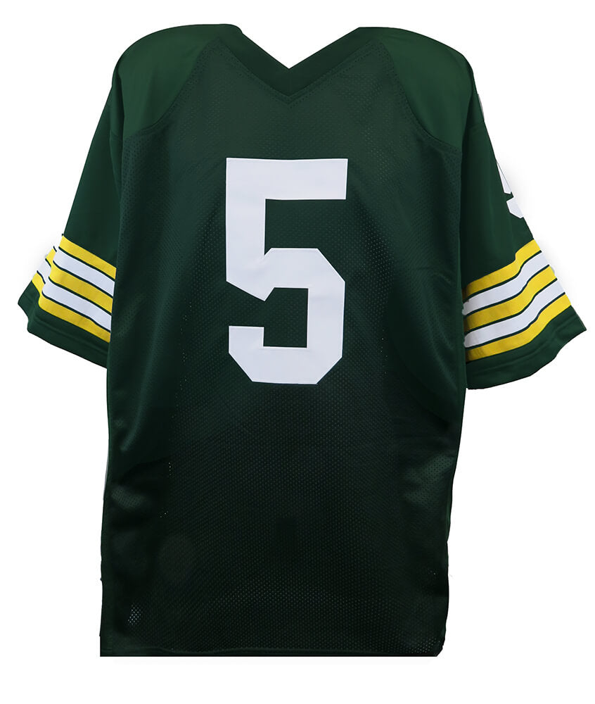 Paul Hornung Signed Green Throwback Custom Football Jersey - (JSA)