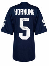 Paul Hornung Signed Navy Throwback Custom Football Jersey w/56 Heisman