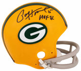 Paul Hornung Signed Green Bay Packers Throwback 2-Bar Riddell (VSR4) Mini Helmet w/HOF'86