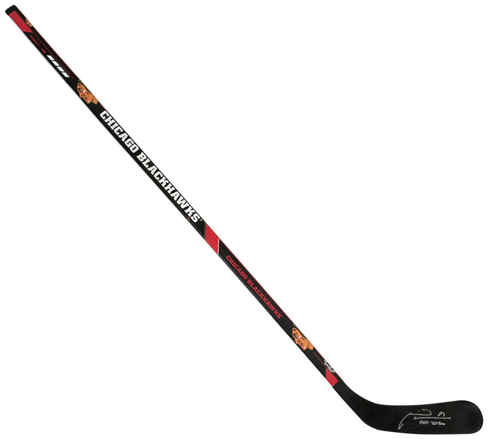 Marian Hossa Signed Chicago Blackhawks Franklin 48-Inch Left-Handed Full Size Hockey Stick w/HOF 2020