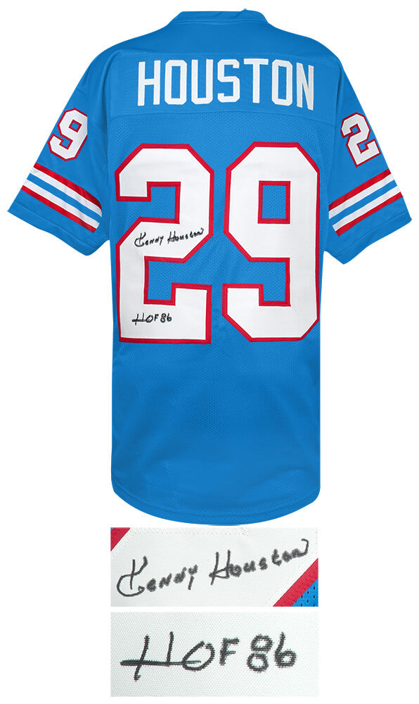 Ken Houston Signed Powder Blue Throwback Custom Football Jersey w/HOF'86