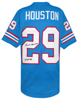 Ken Houston Signed Powder Blue Throwback Custom Football Jersey w/HOF'86