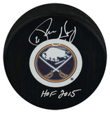 Phil Housley Signed Buffalo Sabres Medium Logo Hockey Puck w/HOF 2015
