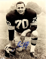 Sam Huff Signed Washington Redskins B&W Pose 8x10 Photo