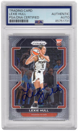 Lexie Hull Signed Indiana Fever 2022 Panini Prizm WNBA Rookie Basketball Card #186 - (PSA Encapsulated)