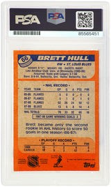 Brett Hull Signed St Louis Blues 1988 O-Pee-Chee Rookie Hockey Card #66 - (PSA Encapsulated)