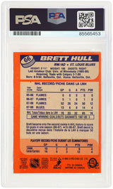 Brett Hull Signed St Louis Blues 1988 Topps Rookie Hockey Card #66 - (PSA Encapsulated)