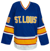 Brett Hull Signed Blue Custom Hockey Jersey w/HOF 2009