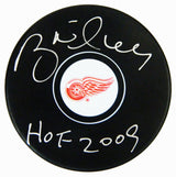 Brett Hull Signed Detroit Red Wings Logo Hockey Puck w/HOF 2009