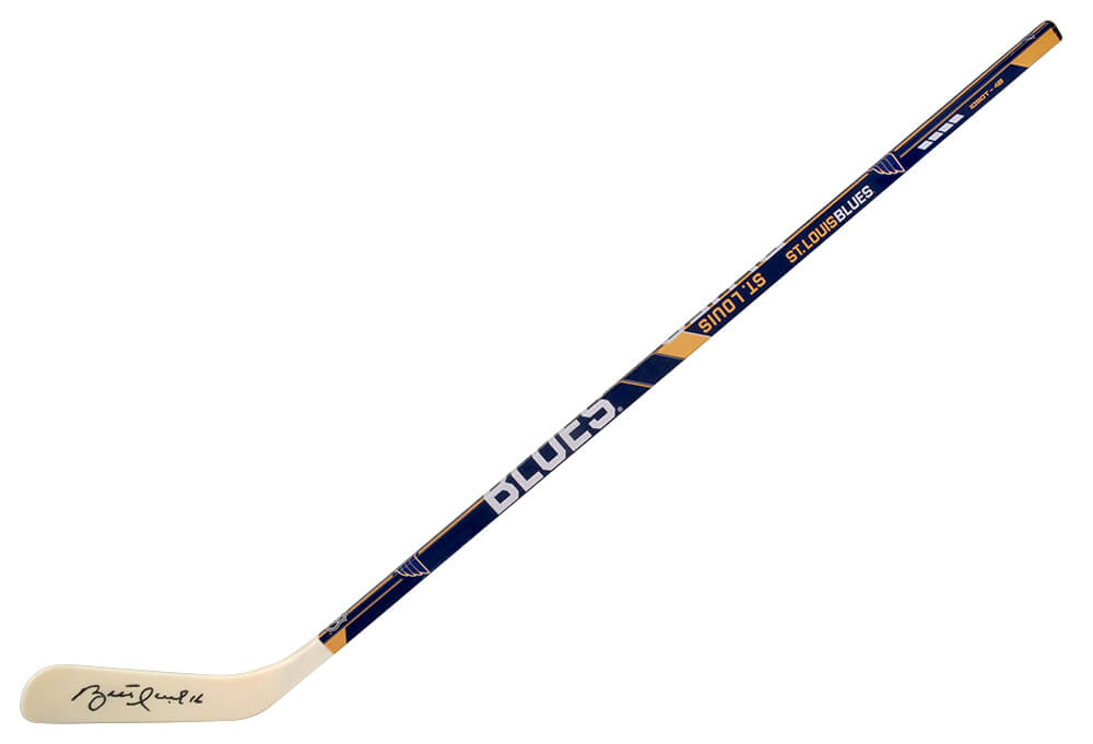 Brett Hull Signed Franklin St. Louis Blues Logo 48 Inch Full Size Hockey Stick
