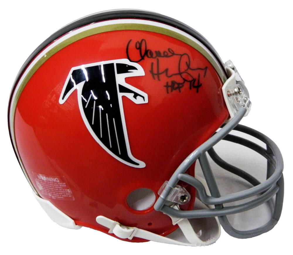 Claude Humphrey Signed Atlanta Falcons Red Throwback Riddell Mini Helmet w/HOF'14