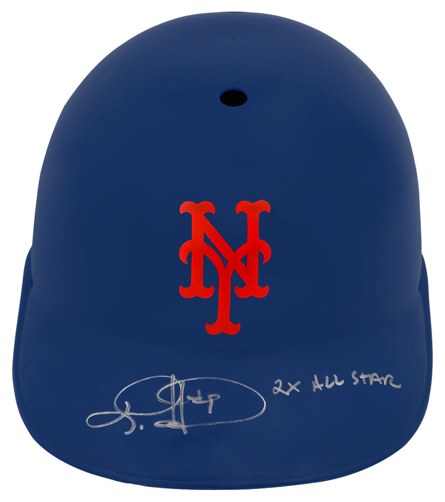 Todd Hundley Signed New York Mets Souvenir Replica Baseball Batting Helmet w/2x AS