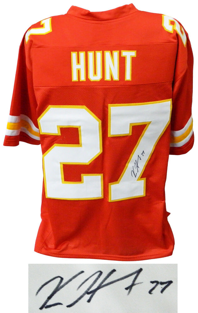 Kareem Hunt Signed Red Custom Football Jersey