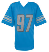 Aidan Hutchinson Signed Blue Custom Football Jersey