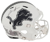 Aidan Hutchinson Signed Detroit Lions 2024 SALUTE White Riddell Full Size Speed Replica Helmet