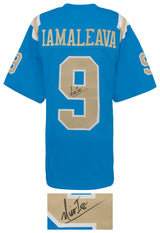 Nico Iamaleava Signed Blue Custom College Football Jersey