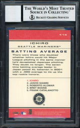 Ichiro Suzuki Autographed 2001 Fleer Platinum Chart Toppers Rookie Card #416 Seattle Mariners Auto Grade 10 Beckett BAS #12490855
