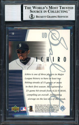 Ichiro Suzuki Autographed 2001 Upper Deck Rookie Update Rookie Card #38 Seattle Mariners Auto Grade 10 Beckett BAS #12490936