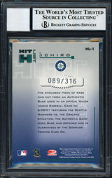 Ichiro Suzuki Autographed 2002 Donruss Originals Hit List Base Card #HL-1 Seattle Mariners #89/316 Auto Grade 10 Beckett BAS #12491003