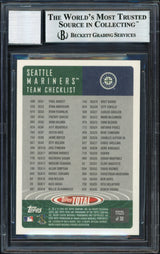 Ichiro Suzuki Autographed 2002 Topps Total Card #25 Seattle Mariners Auto Grade 10 Beckett BAS #12491006